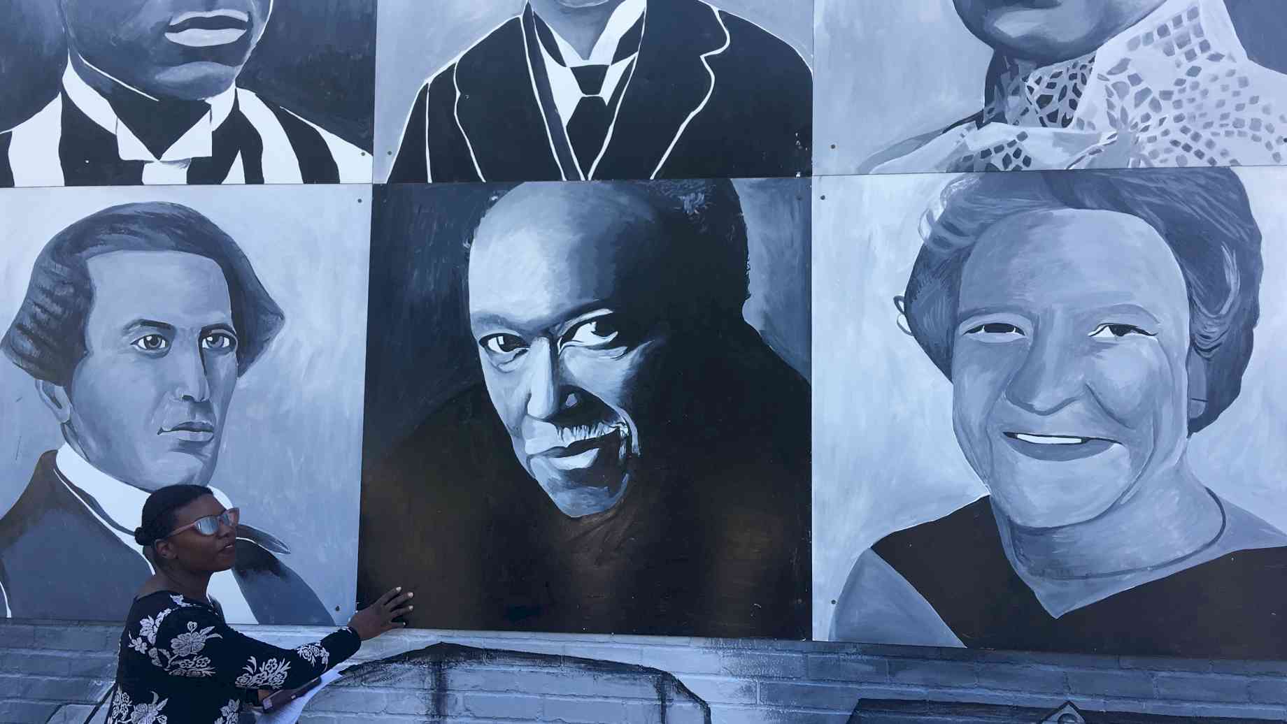 Mural of historic figures in Lexington, Kentucky