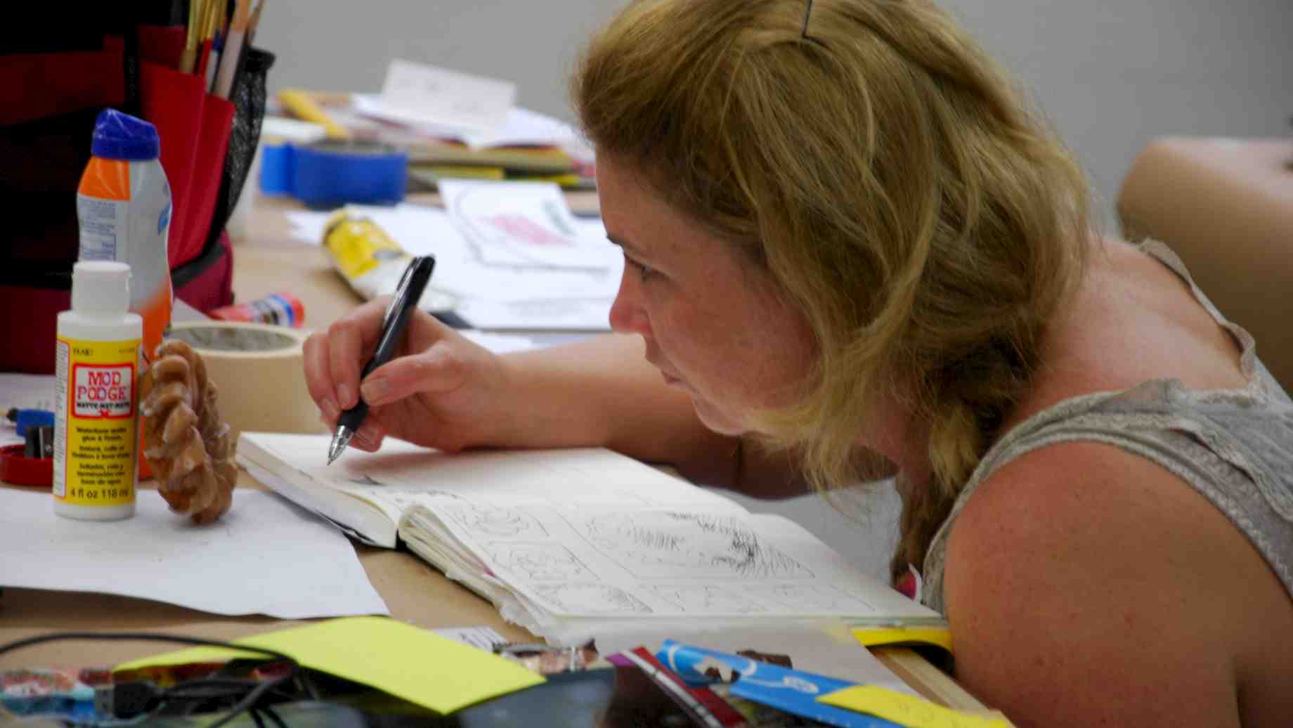 One of the more popular activities in the Sketchbook class is to draw a donut, fifty times!