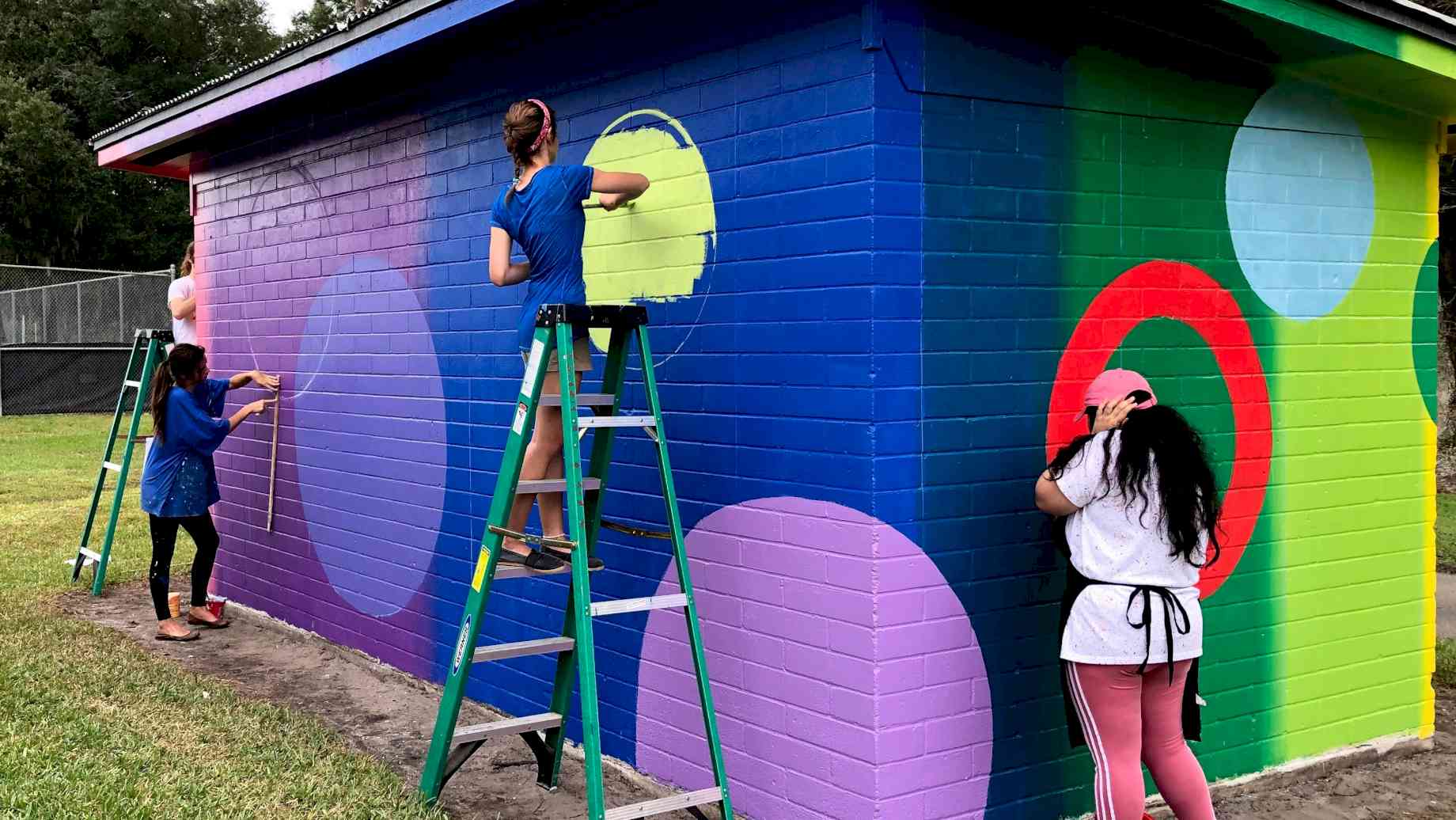 Mural painting at Tom Petty Park