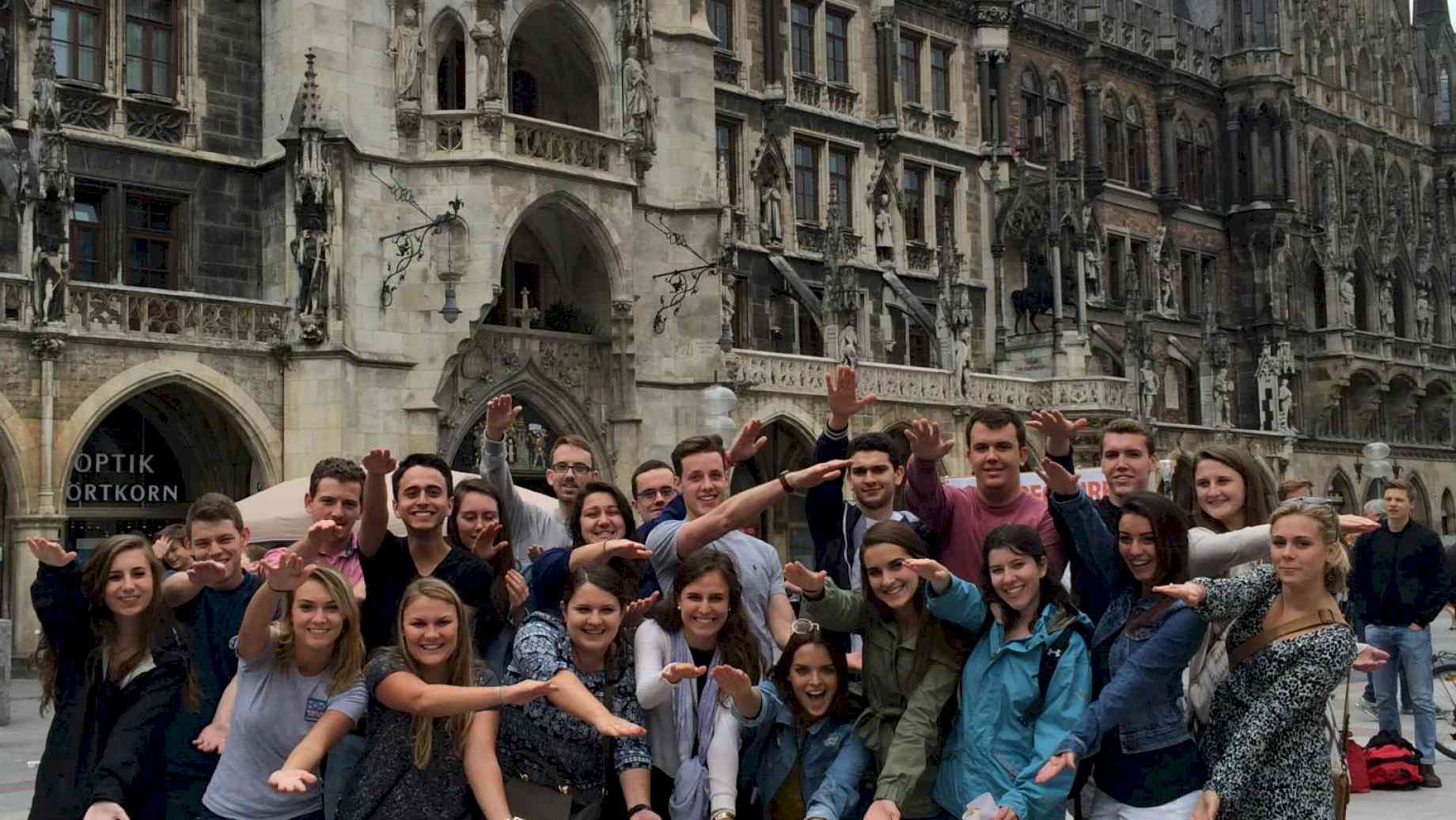 Glockenspiel in Marienplatz in Munich, Germany