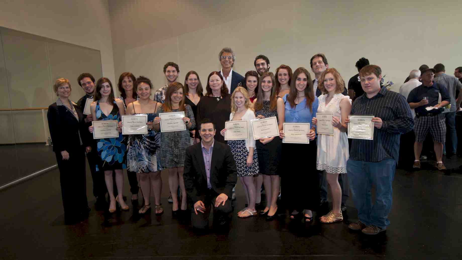 Tommy Tune with Musical Theatre students.