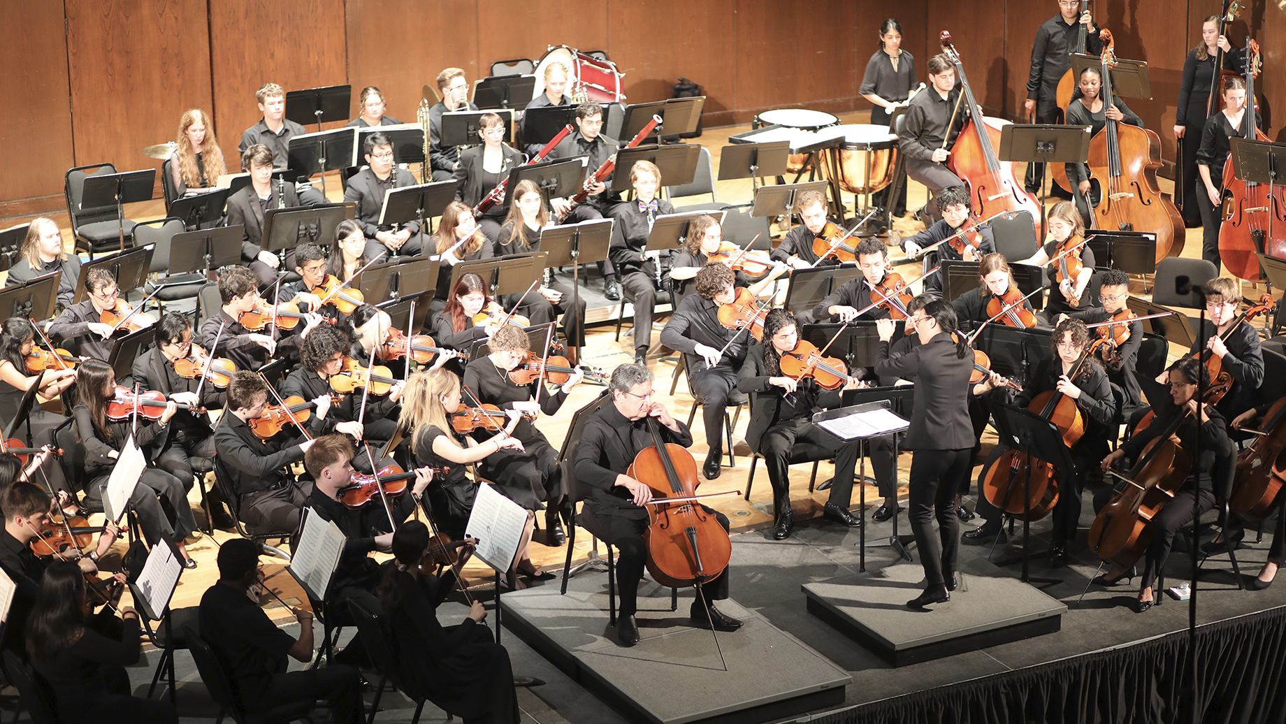 UF Symphony Orchestra September 30, 2024 at University Auditorium with guest artist Steven Thomas, cello, performing Lalo